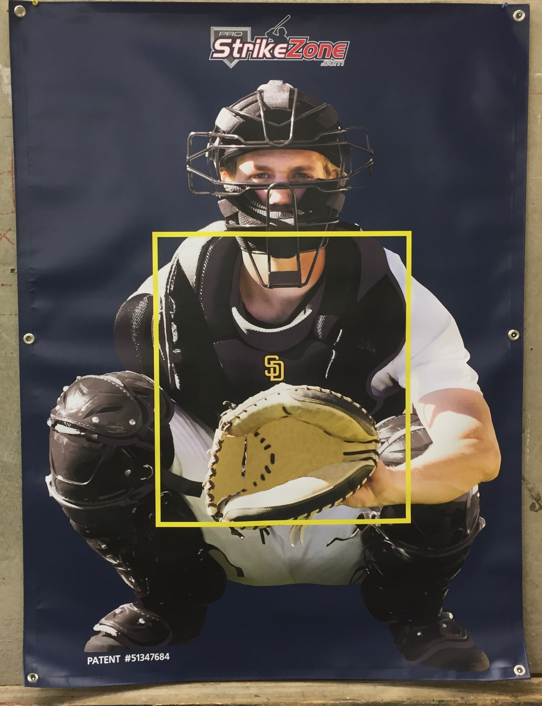 Pro Strike Zone backstop with San Diego Padres logo