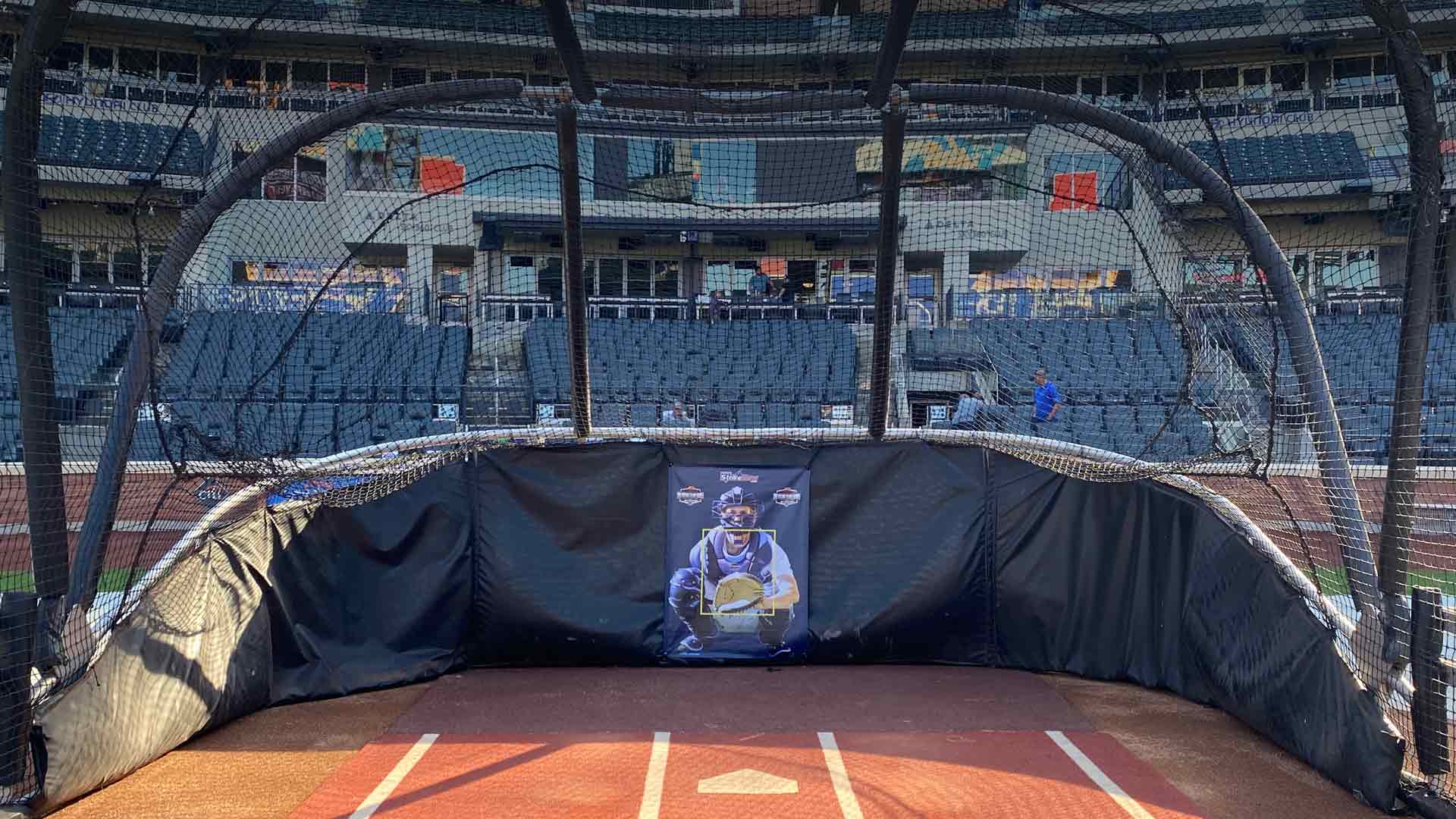 Pro Strike Zone backstop in Citi Field New York Mets.