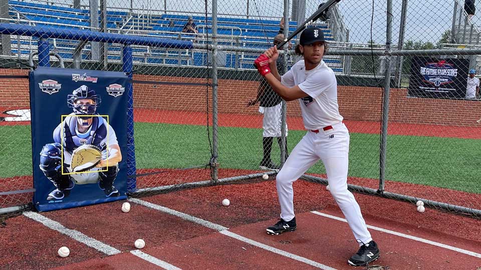 Pro Strike Zone batting cage practice